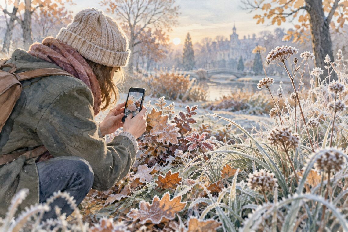Первые заморозки в кадре: как фотографировать иней на смартфон
